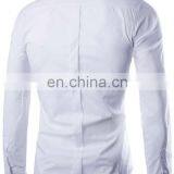 Men's White Causal Cotton Long Sleeve Shirt Choose the Color You Want thumbnail-2