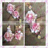 Aidocrystal Fashion Classic Bridal Flower Hair Piece Raw Material Pink Hair Accessories thumbnail-2