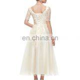 Grace Karin New Arrival 2015 Elegant Long Sleeve Lace Plus Size Evening Dress For Fat Women CL6051-2# thumbnail-4