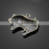 Wholesale Cute Animal Pig Shape Pendant Alloy Pendant Jewelry Accessories thumbnail-2