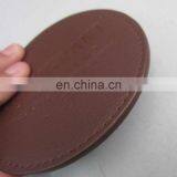Factory Supply Leather pu Coaster With Debossed Logo thumbnail-4