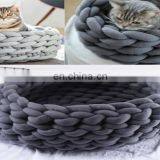 Luxury Crochet Super Chunky Pet Product Arm Knitting Cotton Tube For Soft Cat Bed thumbnail-4
