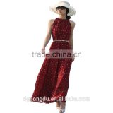 Retail Fashion Women's Polka Dots Maxi Long Casual Summer Beach Party Chiffon Dress,Big Size Women Sundress Free Shipping