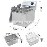 CE Approved New Type Commercial Electric Deep Fryer Stainless Steel Single Tank Potato Chips Fryer Machine Free Shipping thumbnail-5