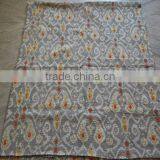 Handmade Twin Gray Paisley Kantha Quilt Cotton Throws,Ralli,Gudari REVERSIBLE Bedding thumbnail-2
