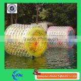 Transparent Inflatable Water Roller With Red Dots, Water Filled Lawn Roller for Fun thumbnail-3