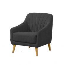 Modern Style Accent Chair HF-AC013 Fabric Upholstery Chair Solid Wood Legs Livingroom Chair thumbnail-2