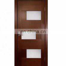 Oak Wood Bathroom Glass Insert Wood Interior Door thumbnail-5