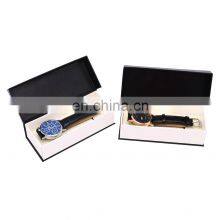 High Quality Customize Logo Gift Box Luxury Black Color High Grade pu Paper Watch Packaging Box thumbnail-5