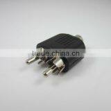 1 Female to 2 Male RCA Adpter Y Splitter Audio AV
