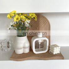 Nordic INS Figurines Creative Design Model Home Decorative Abstract Handmade Body Base Art Ceramic Flower Vase thumbnail-4