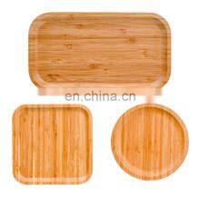 Durable Dishes & Plates Different Size Kitchen Round Rectangle Reusable Natural Bamboo Serving Plate Plates thumbnail-4