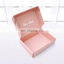 Custom Logo Cardboard Cartons Shipping Mailer Box Pink Cosmetic Set Cosmetics Mailing Skin Care Corrugated Packaging Boxes