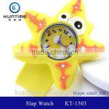 Cute Starfish Slap Watch Glass Face Quartz Movt Silicone Strap Fancy Lady Watches for Wholesale thumbnail-1