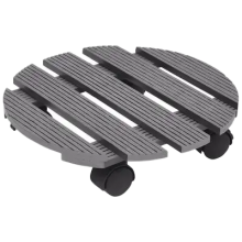 Wpc Pot Stand Heavy Duty Squared Flower Tray With Wheels Plant Holder With Roller Plant Pot Roller for Indoor and Outdoor thumbnail-3