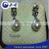 Fashion Real Nature White Pearl Earring,pearl Eardrop,black Ear Nail,black Ear Nail thumbnail-2