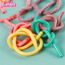 Good Quality Fruit Flavors Sour Belt Rainbow Gummy Candy thumbnail-2