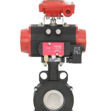 Pneumatic or Electric Actuator Compatible Full Fluorine-Lined Butterfly Valve With On/Off and Smart Regulating Options thumbnail-1