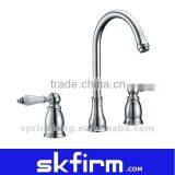 Dual Handle Gold Plated Unique Basin Faucets