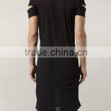 Bulk Wholesale t Shirts With Deep V-neck Design&extra Long Tshirt for Man thumbnail-3