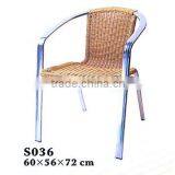 Alu rnd Rattan Chair