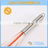 Rose Shape Stainless Steel Handle Manual Silicone Eggbeater thumbnail-3