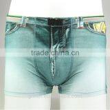 Jeans+ Dollar Printed funny 95% cotton and 5% spandex free sample men underwear with high quality with competitve price