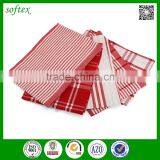 China Supply 41x67cm 55g Cotton Kitchen Tea Towel Red Stripe thumbnail-1