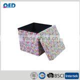 Stocked Comfortable Storage Foot Stool Ottoman thumbnail-3