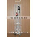 Powder Coated Floor Mobile Rotating Wire Mesh Stand thumbnail-6