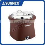 SUNNEX Professional Luxury Brown 304 Bain Marie With Free Ladle Hotel Soup Warmer thumbnail-1
