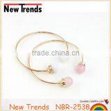 Best selling fashion jewelry 2016 wholesale pink crystal stone alloy bracelet