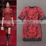 European and American Street Style Half Sleeve Mini Dress thumbnail-1