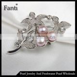Buy china jewelry natural freshwater pearl brooch