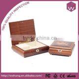 Antique Wood Music Box Glossy Painting Girl's Music Box With Lock Wholesale