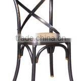 Noir Black Cross Chair Distressed