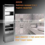 Restroom Hygienic Equipment,bathroom Recessed 3 in 1bathroom Accessories
