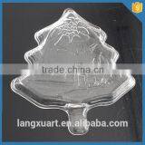New Products Clear Glass Christmas Tree Plate thumbnail-3