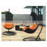 PE Garden Wicker Rattan Hanging Chair thumbnail-5