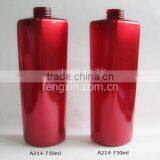 Red Color 750ml Shampoo Plastic Pump Bottle