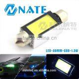 Super Bright Led Lights 1.5W Festoon Light Led Car Bulb 12v T10 Cob 39MM