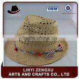 Cheap Polyester Colorful Straw Fedora Hats thumbnail-4