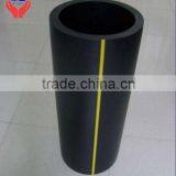 Durable Hdpe Pipe, Black With Yellow Strips/ for Gas Supply