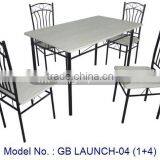 Cheap Price Metal Dining Sets In New Designs With 1+4 Indoor Home Furniture Of Table And Chairs Malaysia In Classic Appearance thumbnail-1