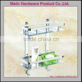 2015-2016 High Quality Aluminium Bathroom Dual Tier Hanging Wire Storage Baskets thumbnail-1