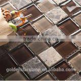 Coffee Crystal Mosaic Glass Tile and Slate Mix for Sunny Europe thumbnail-2