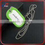 Colorful Hang/Dog Tag with Rubber Ring, Made of Stainless Steel