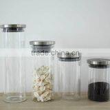 Handmade Glass Jar With Stainless Steel Metal Lid N6046 thumbnail-2