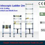 2m 7 Steps EN131 Extension Aluminum Telescopic Ladder thumbnail-1