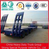China Heavy Duty Truck Car Lowbed Semi Trailer With 3 Axle for Sale thumbnail-5
